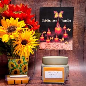 Pumpkin Rum Cake Soy Wax Melt home scent by Cobblestone Candles